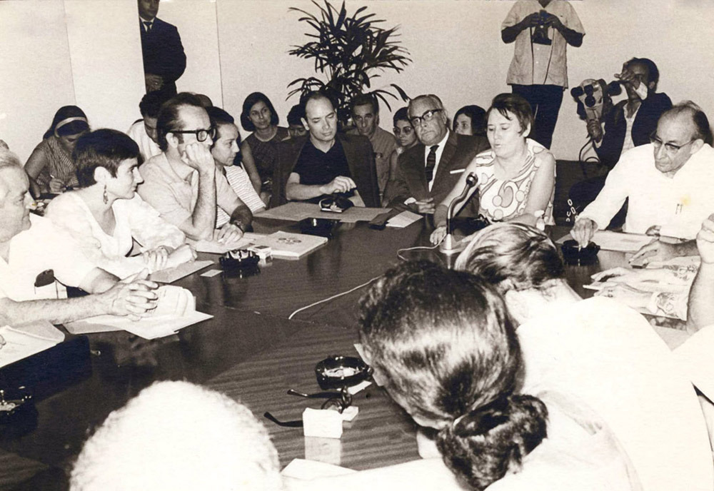 Fig. 19, Casa de las Americas, 1970, Margaret, Rodolfo Walsh, Silvia Gil, Alfredo Guevara, Manuel Galich, Haydee Santamaria, Raul Roa small.jpg