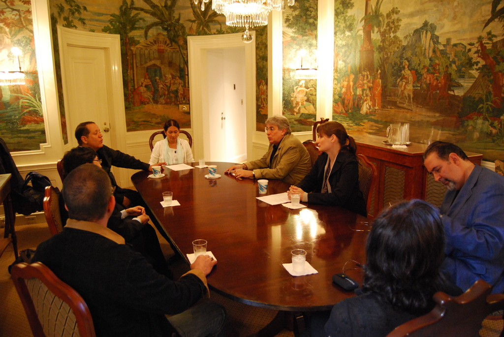 Kristin Dykstra, Abilio Estévez, Rolando Sánchez Mejías, José Manuel Prieto, and Reina María Rodríguez.